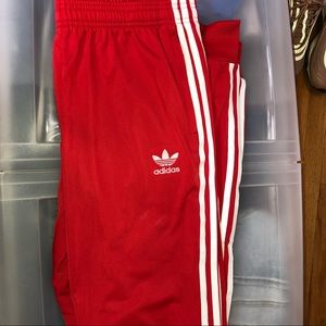 RED ADIDAS PANTS